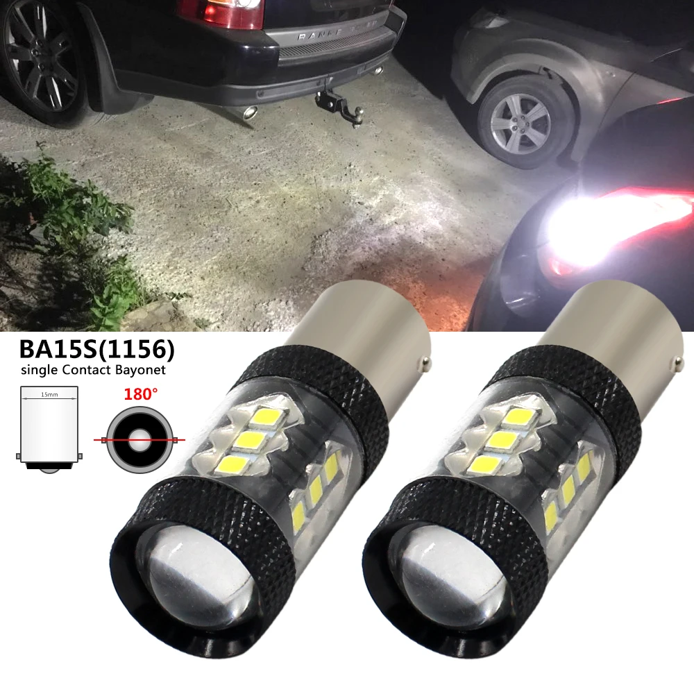 1156 светодио дный BA15S P21W S25 16 3030 SMD лампы Чистый Белый Свет автомобилей поворотов