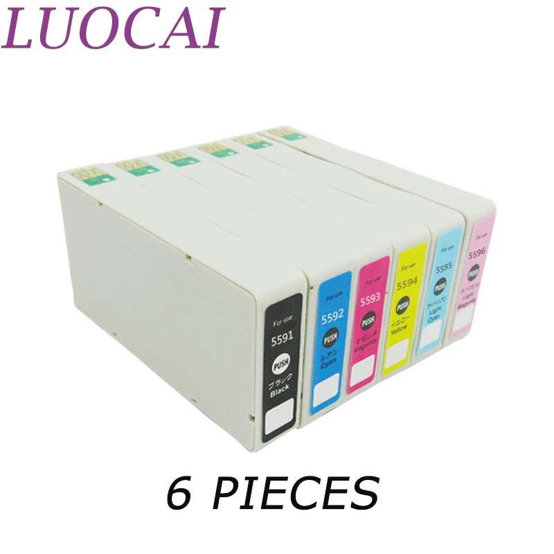 6 шт. картриджи для принтера Epson t5591 T5592 T5593 T5594 T5595 T5596|Чернильные картриджи| |