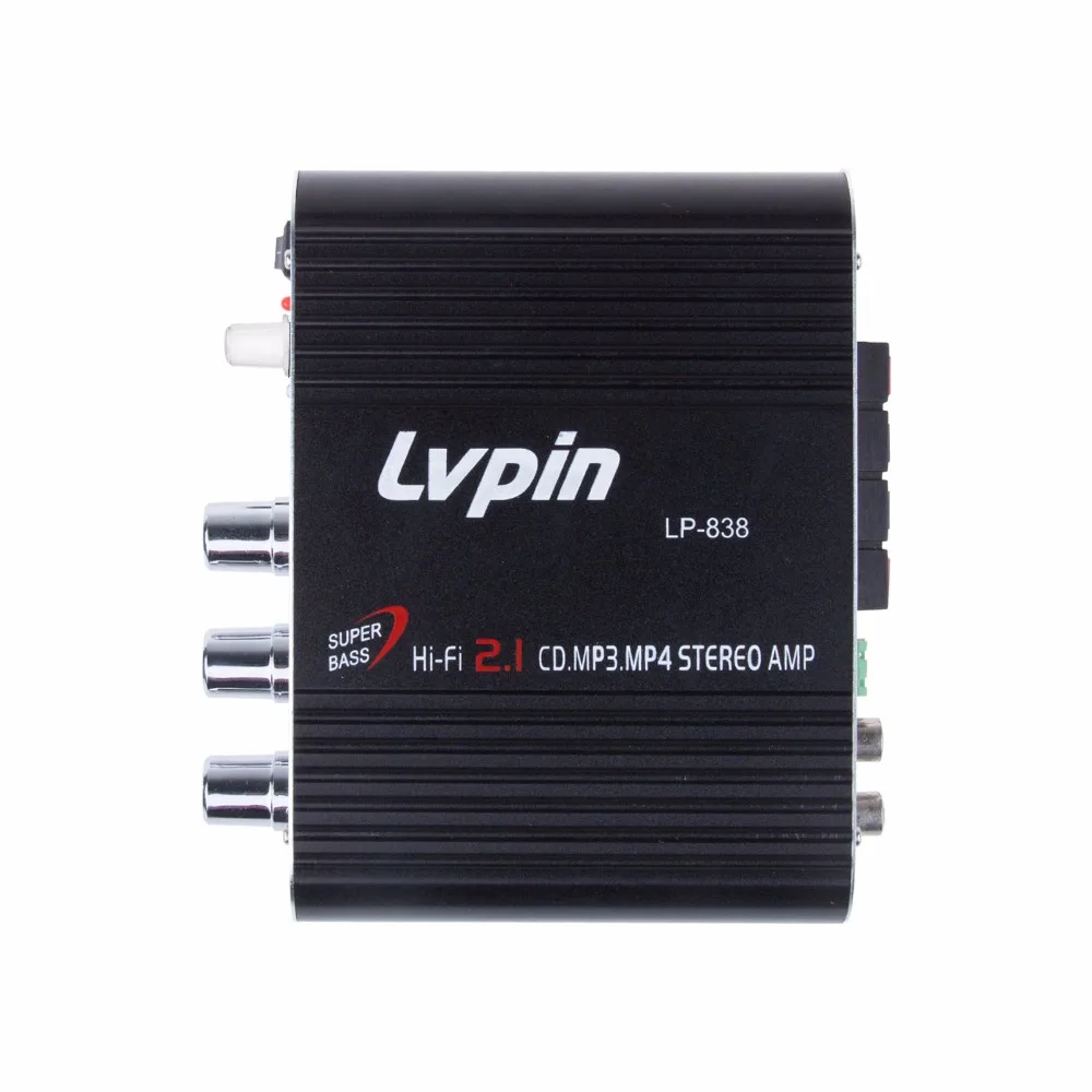 Автомобильный усилитель 12 В мини Hi-Fi сабвуфера радио MP3 2-канальный стерео для