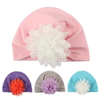 yundfly new flower baby girl hat newborn photography props turban hat girls cotton infant beanie cap kids hair accessories