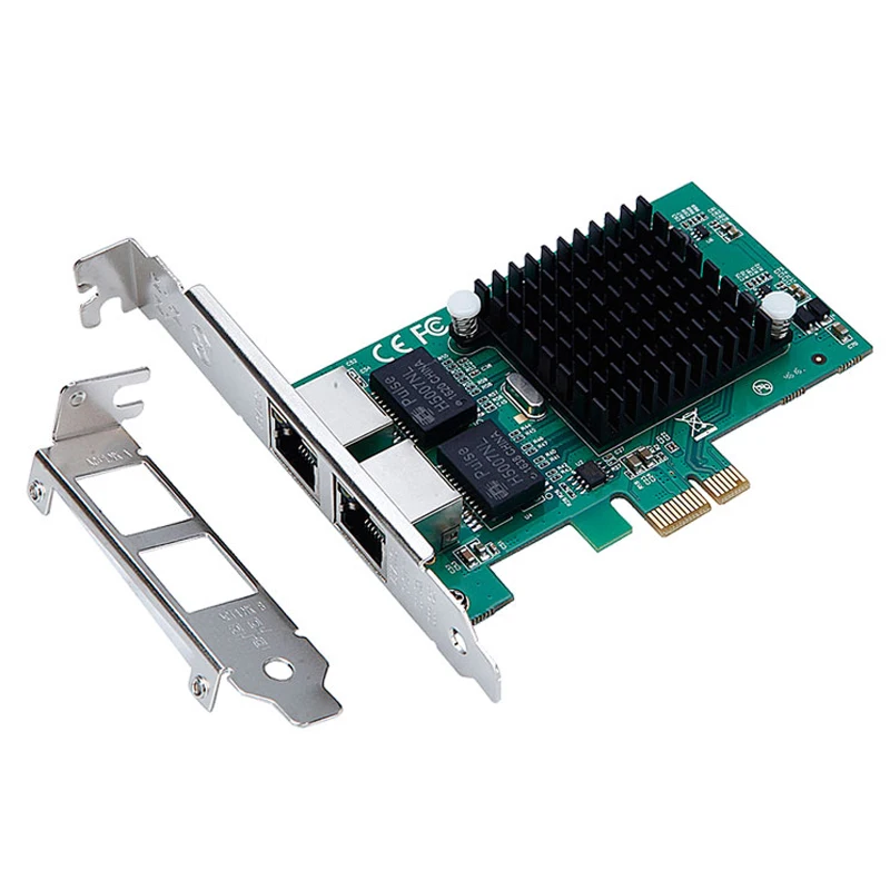 Новый Gigabit PCI-Express сетевой карты 1000 м PCI-e двойной RJ45 Порты и разъёмы NIC адаптер для