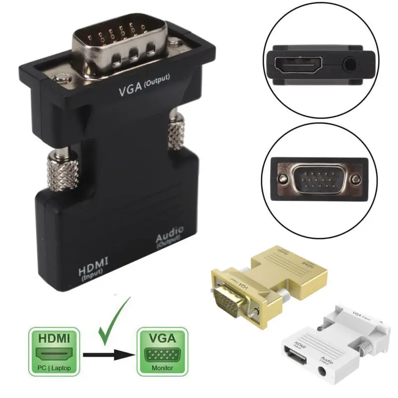 Оригинальный HD 1080 P MINI HDMI Женский на VGA штепсельный преобразователь адаптер
