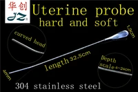 jz medical gynecological obstetrics instrument stainles steel uterine probe uterine sounds soft hard uterine needle depth ruler