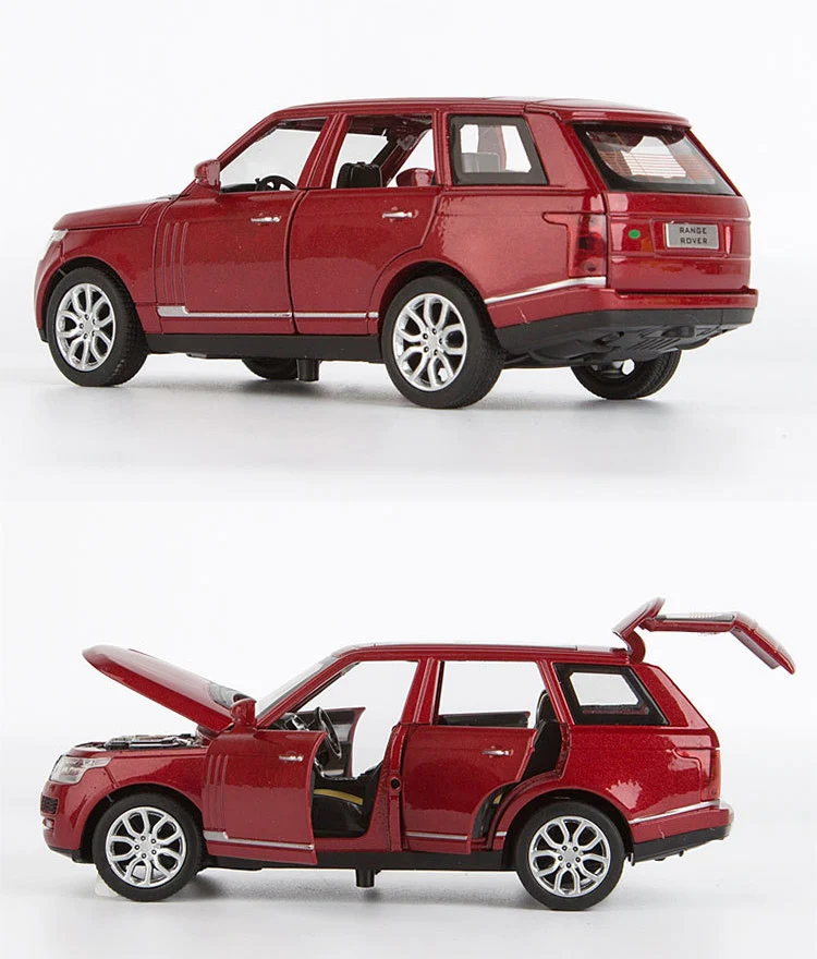 1:32 Range Rover SUV Игрушечная модель автомобиля из сплава, детские игрушки, коллекция подарков, внедорожник для детей, 6 открытых дверей