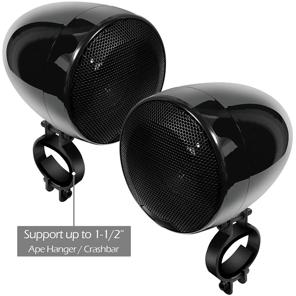 MotoQueen SPK400A 4 канала 4,5 дюйма мотоцикл bluetooth-динамики 1200 W усилитель стерео аудио Системы Поддержка AUX MP3-черный