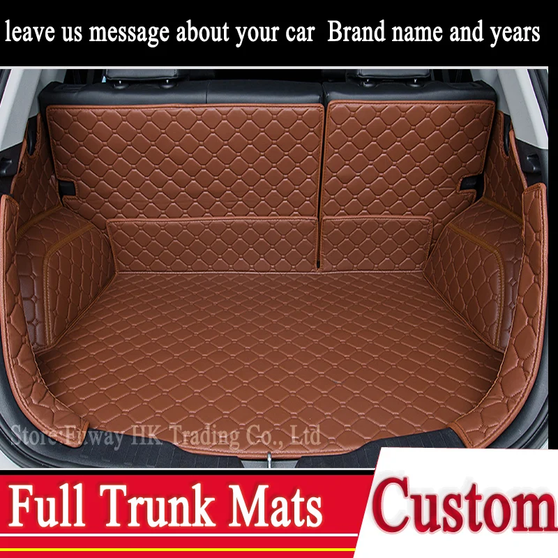 Пользовательские полноразмерные 3D коврики для багажника Кожаный Коврик Для