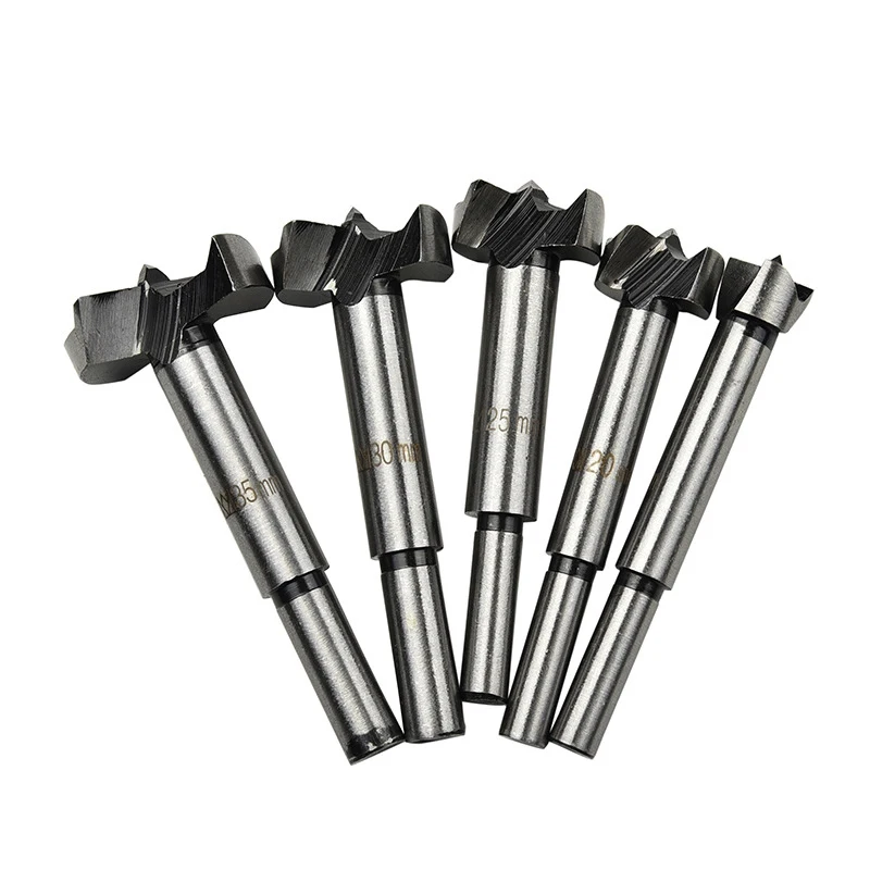 

5pcs Drill Bit Hinge Hole Boring Cutter Wood Drill Bit Wood Turning Hole Saw Woodworking Drills 15mm 20mm 25mm 30mm 35mm