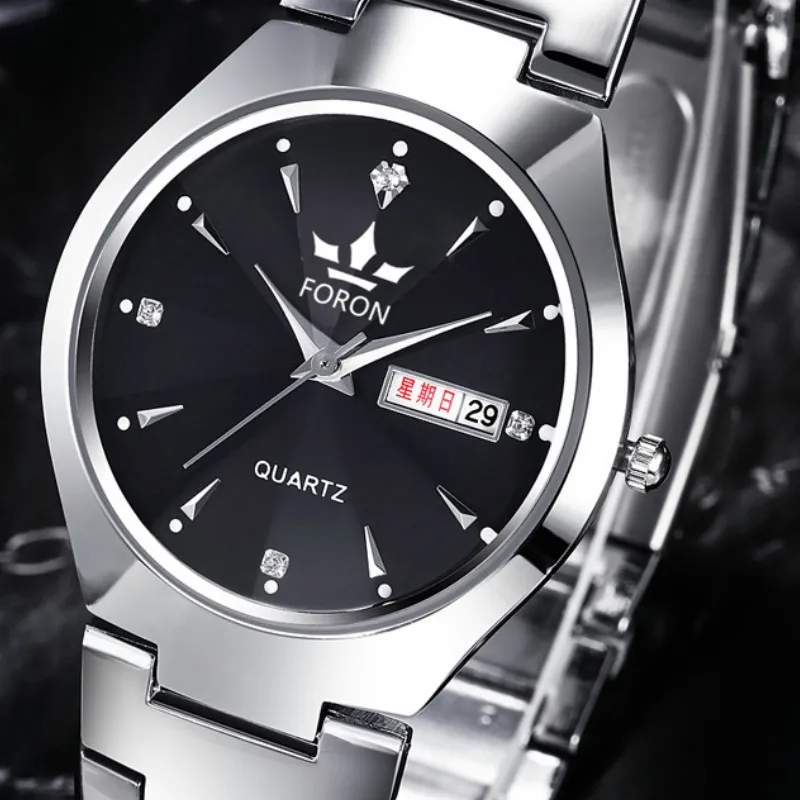 Бренд FORON новая мода wo мужские часы нержавеющая сталь ремешок Бизнес Стиль