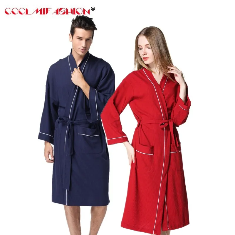 CooLMiFashion/брендовый халат для влюбленных мужчин и женщин с длинными рукавами