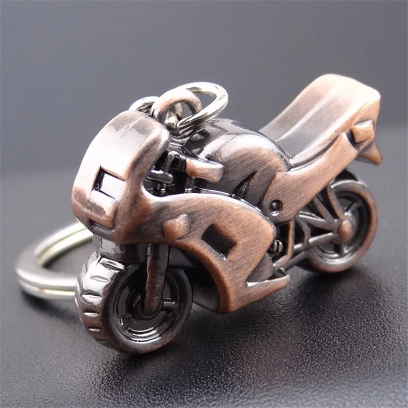 1 PC creative Motorcycle keychain mini stainless 4 colors moto keyring fashion cool lucky gift for men keychains jewelry | Украшения и