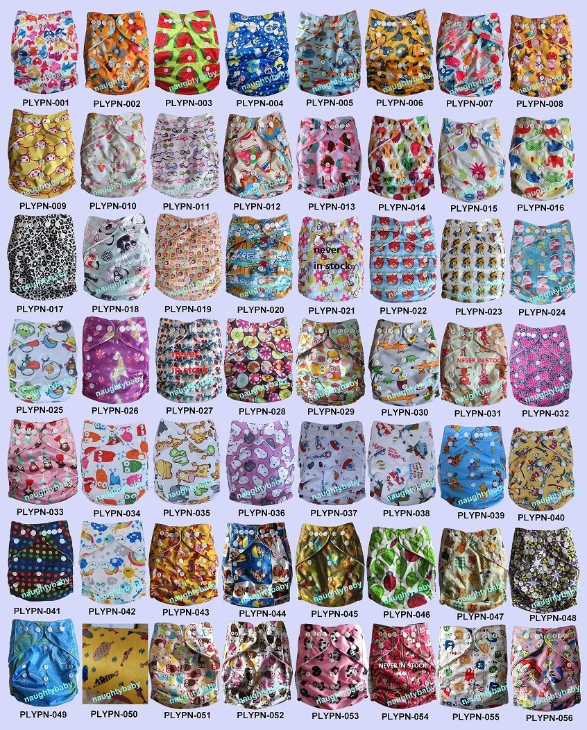 Free Shipping New Printed Color Baby Diapers Covers Urine Trousers Cloth Diaper 30 nappies+100 3 layers hemp&cotton inserts