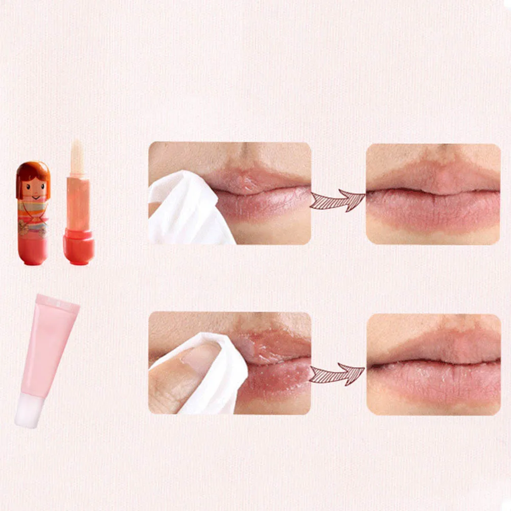 1 шт. милый кукольный бальзам для губ стойкая увлажняющая Натуральная губная