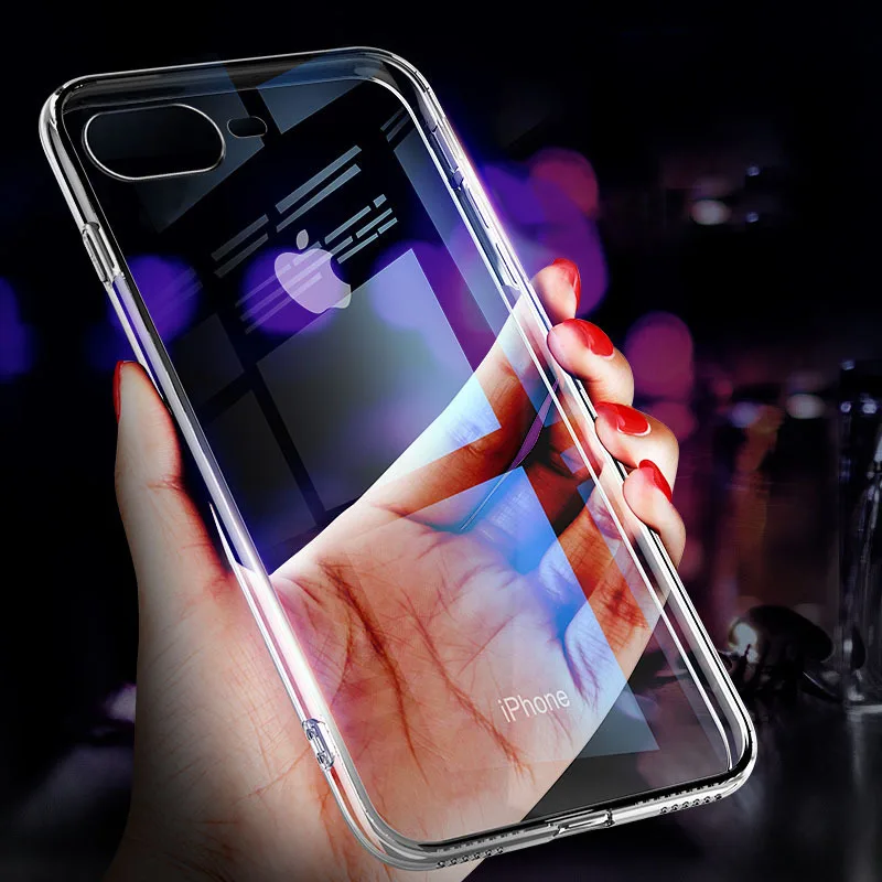 Tenwow прозрачный антидетонационных чехол для iPhone X 6s 7 Plus 8 телефон силиконовый XS XR MAX