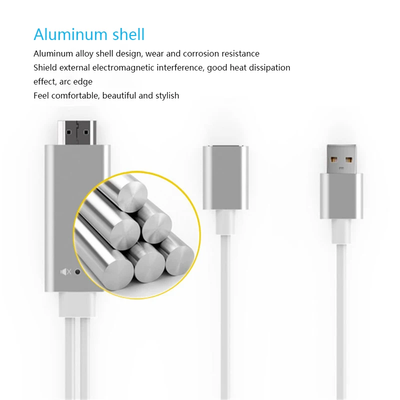 High Quality USB to HDMI Converter 1080P HDTV Digital AV Adapter Video Cable for iPhone XR XS max 8 7 6s Android Phones | Электроника