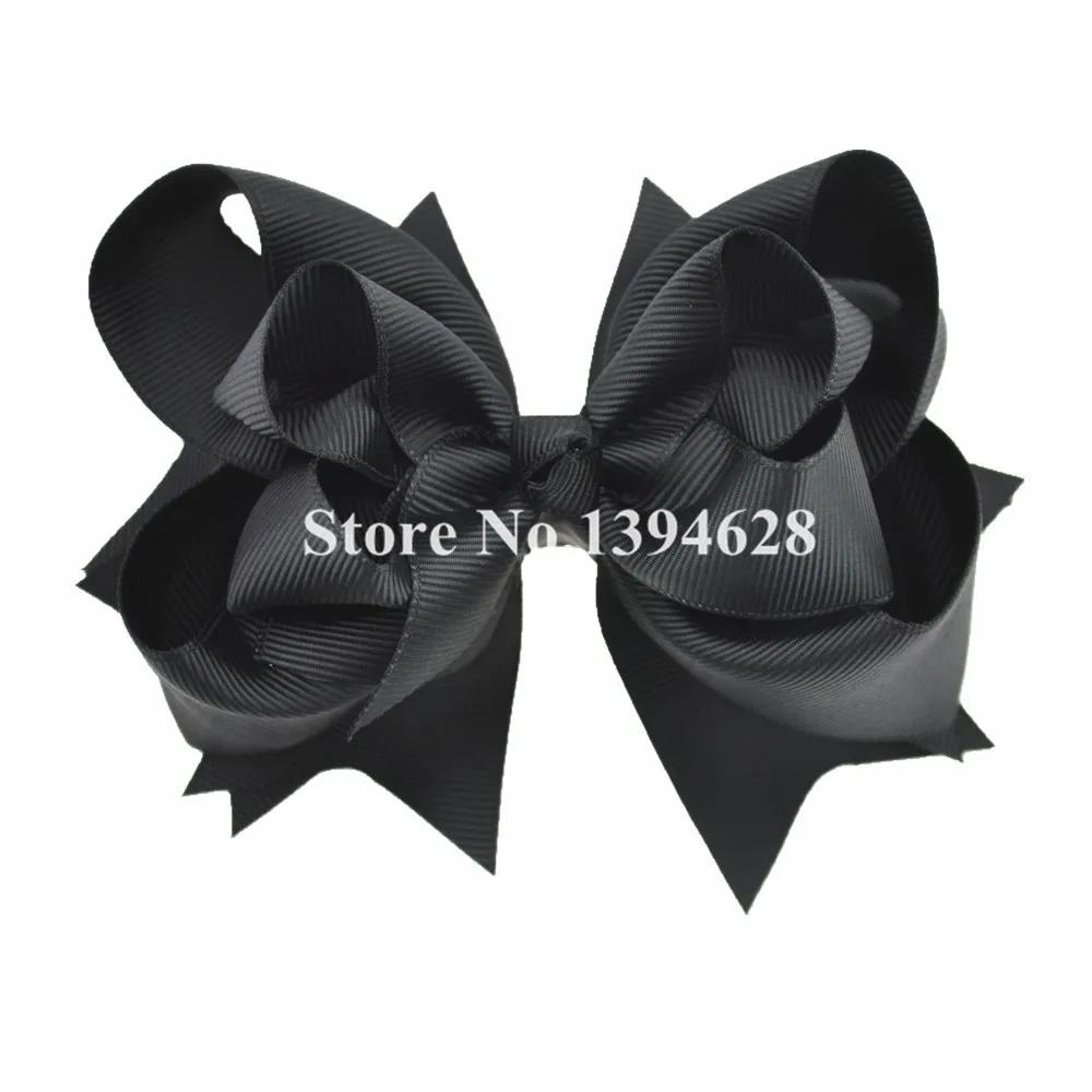 Банты однотонные черные 3 слойные с зажимами 6 см 5 дюймов 1/1 шт.|bow cover|bow shapebow material |