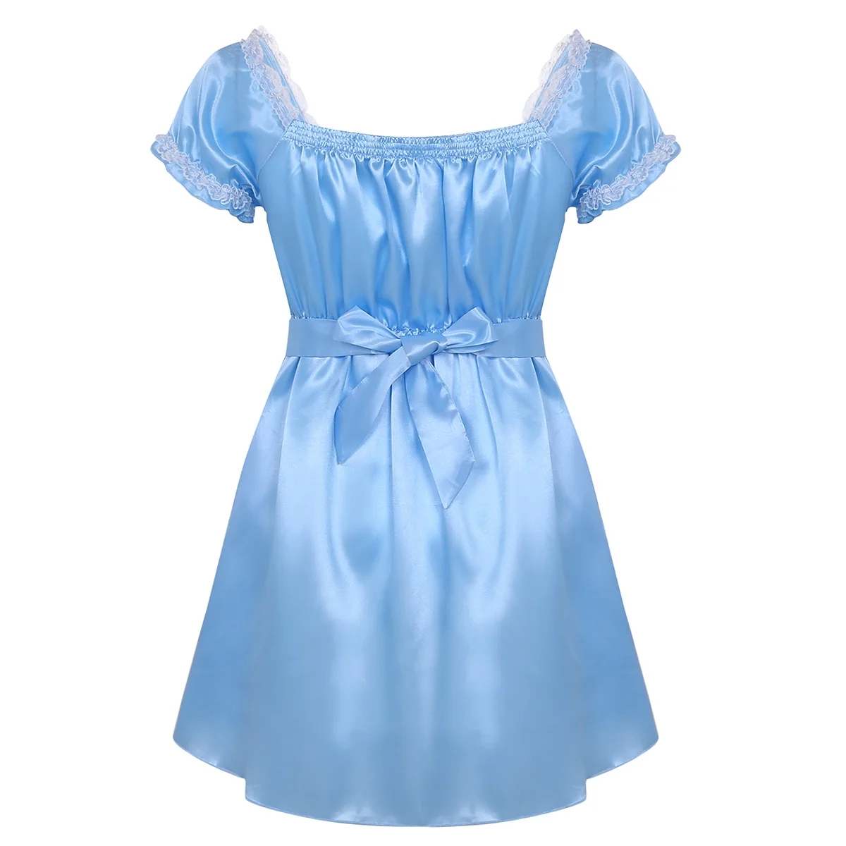 Iiniim мужское сексуальное женское белье костюм Babydoll Блестящий Мягкий Атлас кроссдресс мужской с поясом неженкое нижнее белье сексуальное эротическое