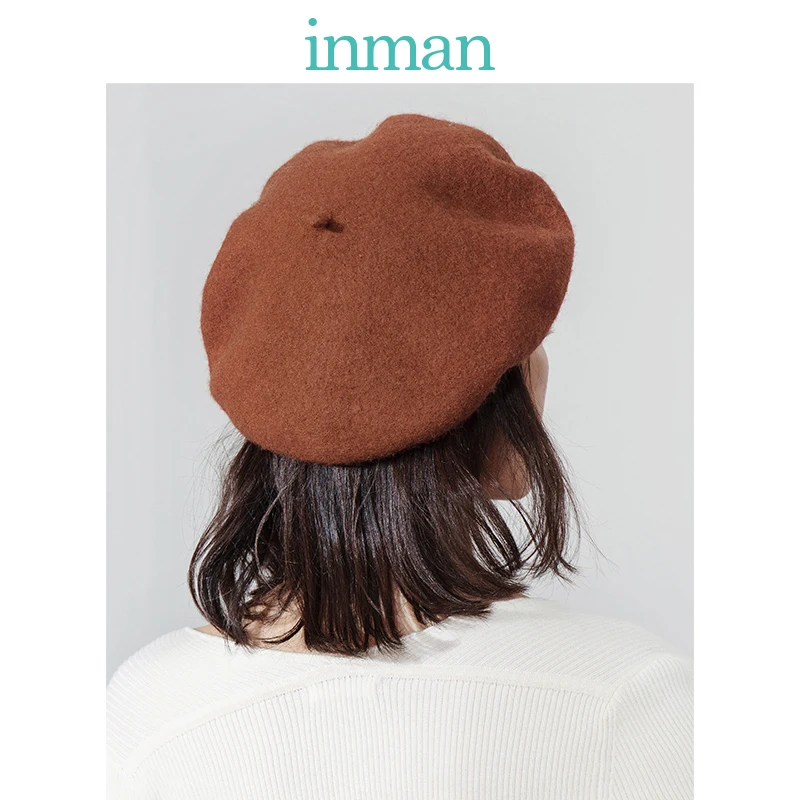 INMAN осенне-зимние женские шерстяные корейский береты в британском стиле японские