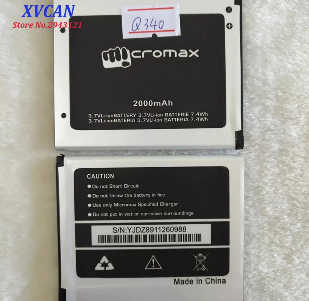 Высокое качество оригинальный для Micromax Q340 мобильный телефон литиевая батарея 2000