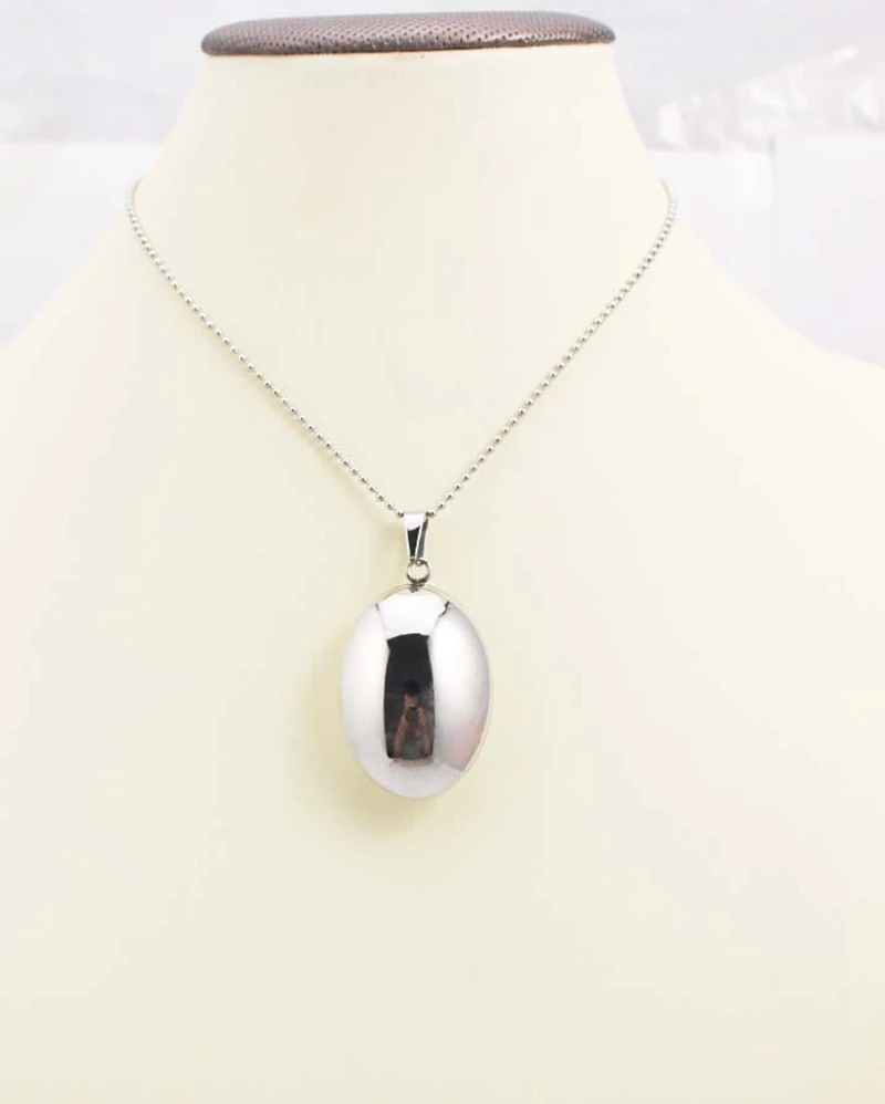 Новое поступление модное ожерелье из нержавеющей стали 35*25 мм овальный шар кулон