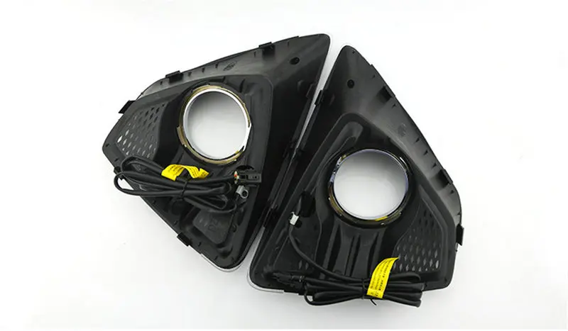 2 шт дневные противотуманные отверстия для Ford Focus Хэтчбек 2009 2010 2011 2012 2013 Светодиодный светильник 12v противотуманный светильник
