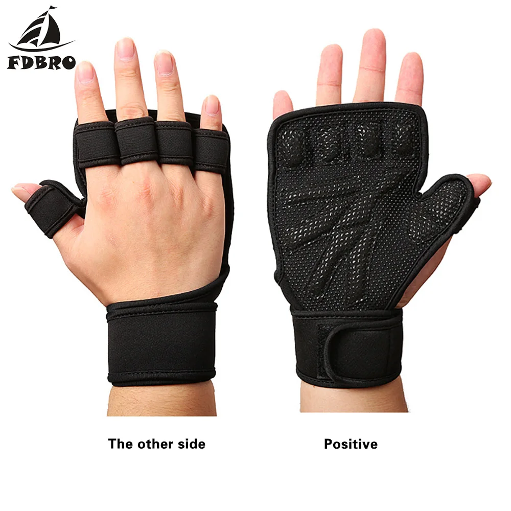 FDBRO Перчатки для фитнеса дышащие Нескользящие Гантели тренировки гантели