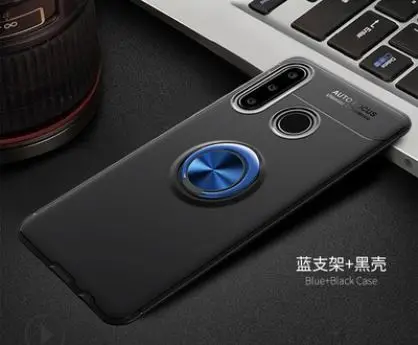 1 шт. чехол для huawei nova 5 5i nova 5 P30 pro P30pro lite, чехол из ТПУ на заднюю панель, с магнитным кольцом для автомобиля, ультра противоударный - Цвет: Black case blue ring