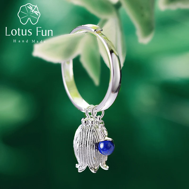 Женское кольцо колокольчик Lotus Fun изящное дизайнерское ювелирное изделие ручного