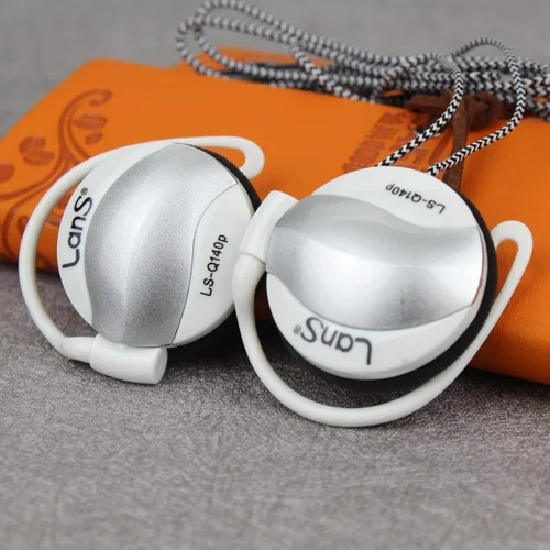 Серебристый Daono Q140P, спортивные наушники, супер бас, наушники для бега, гарнитура с микрофоном, ушной крючок для всех мобильных телефонов, MP3 плеер, планшет - Цвет: Серебристый
