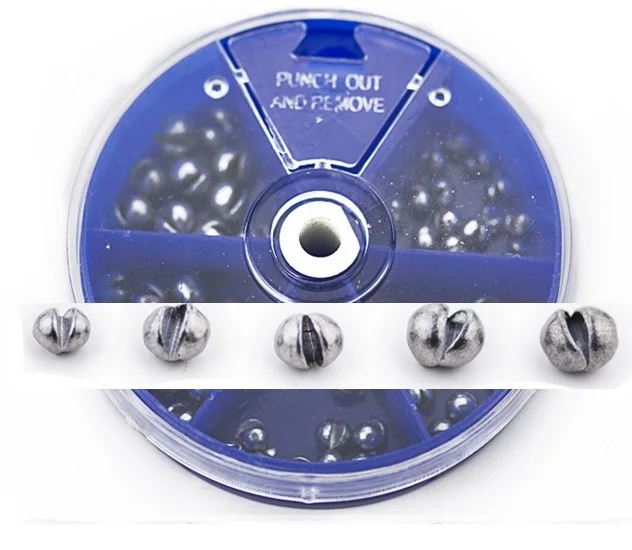 

Boxed bite lead sinker for Rock fishing or boat fishing 5 kinds of weight in one box easy using and convenient