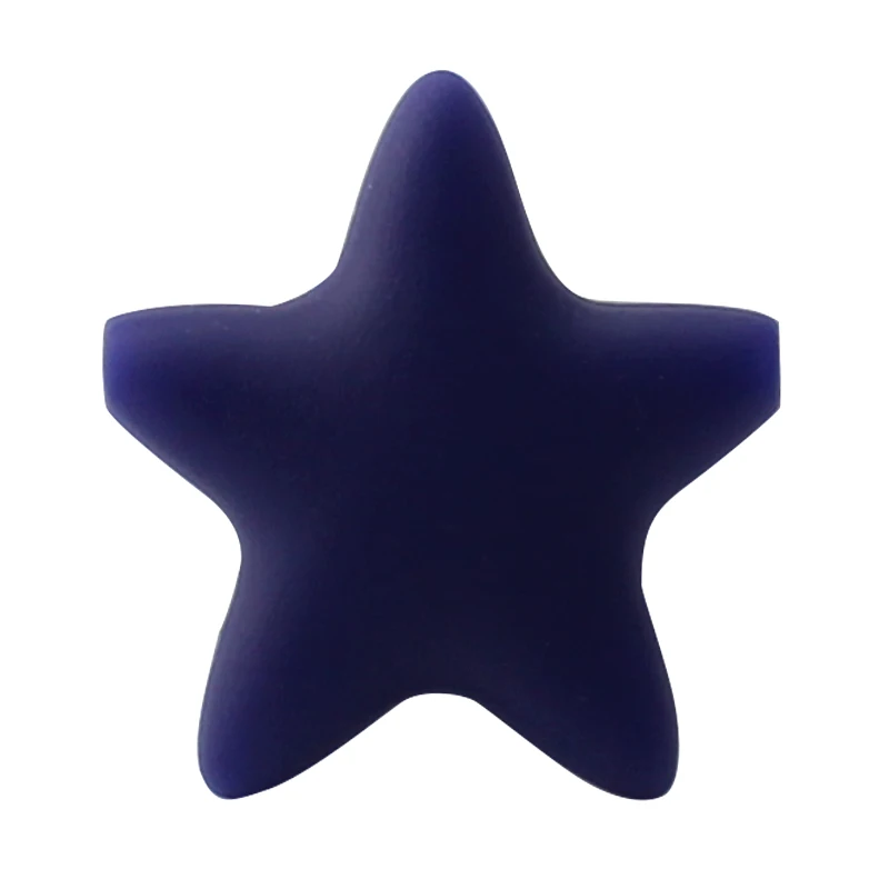 9 Navy Blue-5pcs Силиконовые бусины Keep& grow со звездами, 12 цветов, Детские Прорезыватели для зубов, детские игрушки для прорезывания зубов, цепочка для соски, ожерелье, аксессуары для самостоятельной сборки - Цвет: 9 Navy Blue-5pcs