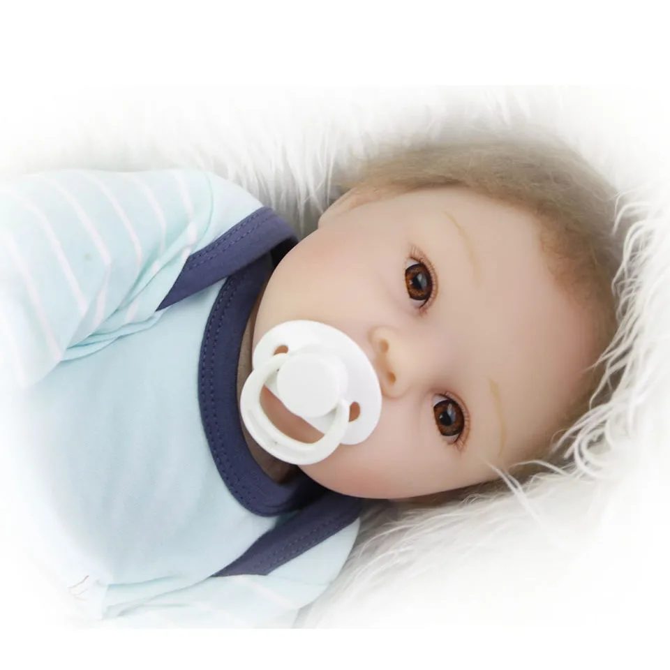 22inch Handmade Silicone vinyl Lifelike toddler Baby Bonecas white skin premium reborn real touch de silicone hot sale toy - купить по