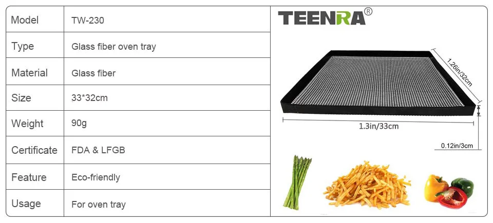 TEENRA 1 шт. черный тефлоновый противень для выпечки антипригарный коврик для выпечки корзина для духовки лист для выпечки PTFE корзина для печки Инструменты для выпечки