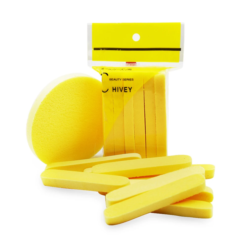 12 шт. натуральная губка для лица спонж мытья очищения косметическая палочка