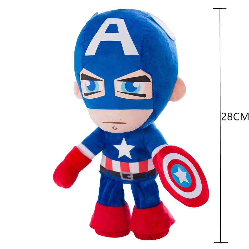 28 см disney Marvel Мстители мягкие животные плюшевые куклы игрушки Аниме Супермен Человек паук Железный человек Капитан Америка кукла детский подарок