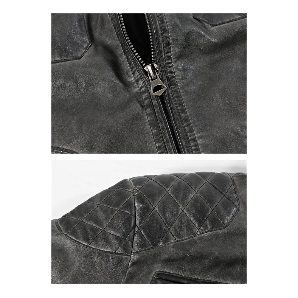 

Waterproof Leather Jacket Men Casual Winter Autumn Suede Motorcycle Leather Coat Thick Pu Jacket With Multi Pockets JOB-AL001