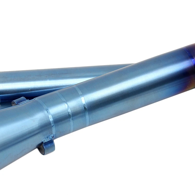 Мотоциклетная Модифицированная выхлопная полная система Передняя труба синяя