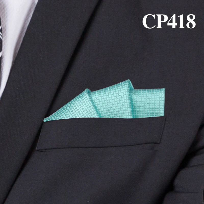 CP418 Модные костюмы карманные квадратные для мужчин бизнес полотенце для сундуков носовой платок Нежные мужские клетчатые носовой платок классический костюм салфетка мужской носовой платок - Color: CP418