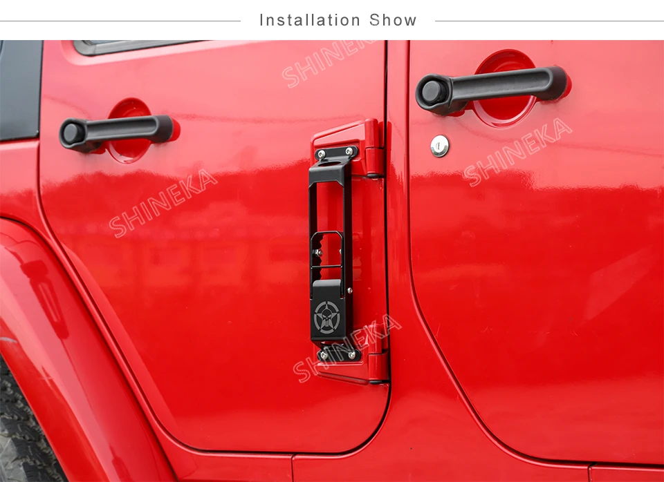 SHINEKA хромированный Стайлинг для Jeep Wrangler JK 2007- дверные петли для автомобиля альпинистский комплект для ног Педальный колышек для Jeep Wrangler JK