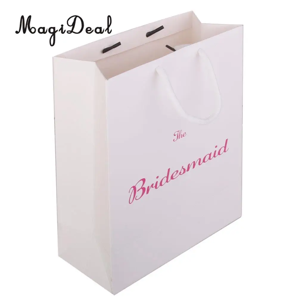 6 шт Большой подружек невесты Свадебная вечеринка Бумага сумка с ручкой цвет: