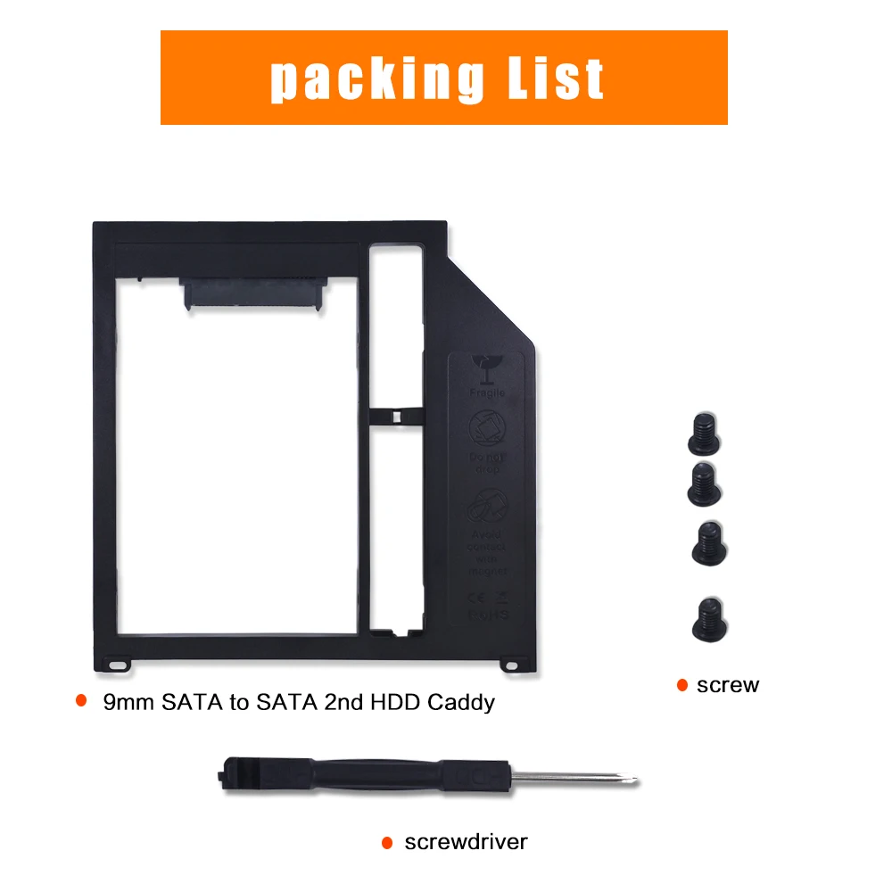 TISHRIC Plactis для Macbook Pro 13 "15" 17 "SuperDrive оптический 2nd HDD Caddy 9 5 мм SATA 3 0 на SSD корпус