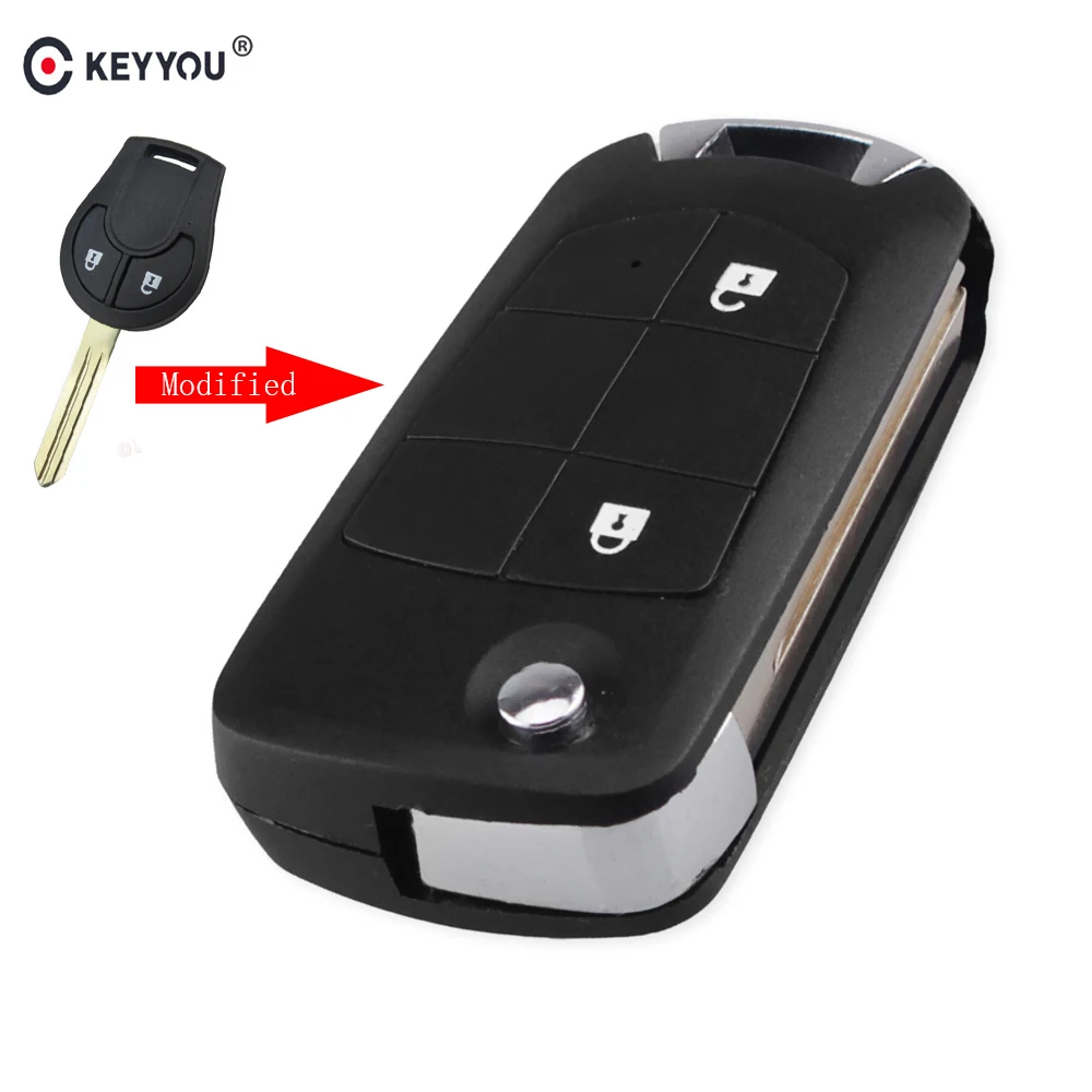 KEYYOU Флип складной пульт дистанционного ключа автомобиля чехол брелок крышка для