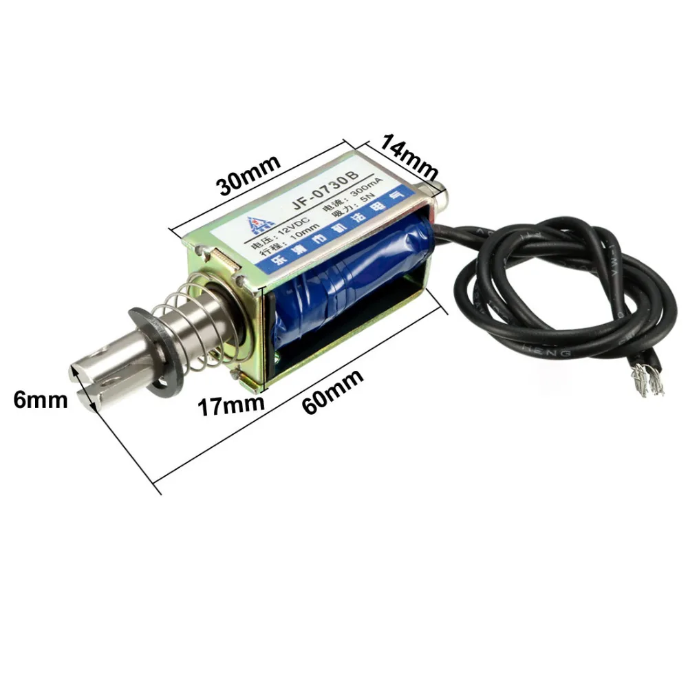 Uxcell 300mA/1A DC 12 V/24 V Электромагнит 12/24 Вт 5/14. 7/15N 10 мм тестовая Тип прямолинейного движения с хорошим качеством, энергосберегающие лампы переменного тока тягового