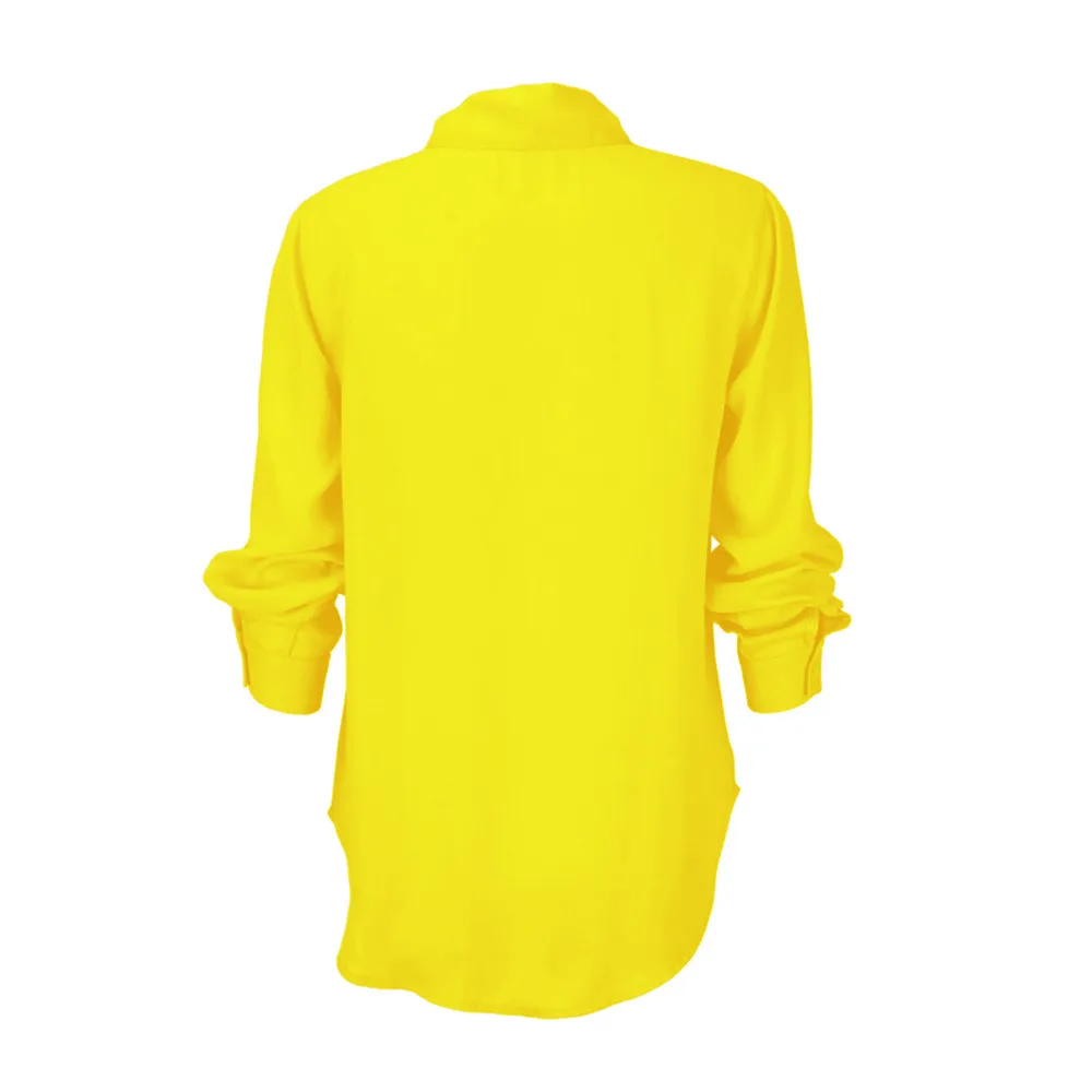 vetement femme 2019 Women plus size 5XL 3 Colors Long Sleeve V Neck chiffon Blouse female solid shirt white roupa feminina |