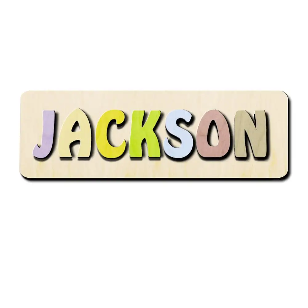 Personalized Puzzle Name Custom Toy Personalized Baby Name Wooden Custom Name Puzzle Sign Baby Shower First Birthday Gift