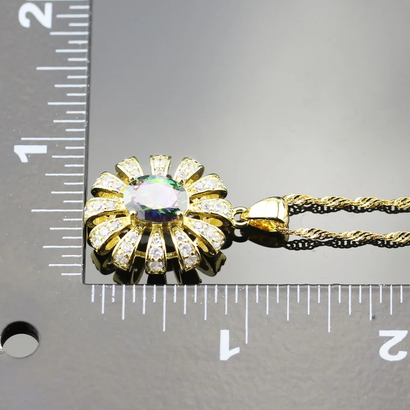 Высокое качество золото Цвет Ювелирные наборы для Для женщин свадебные с