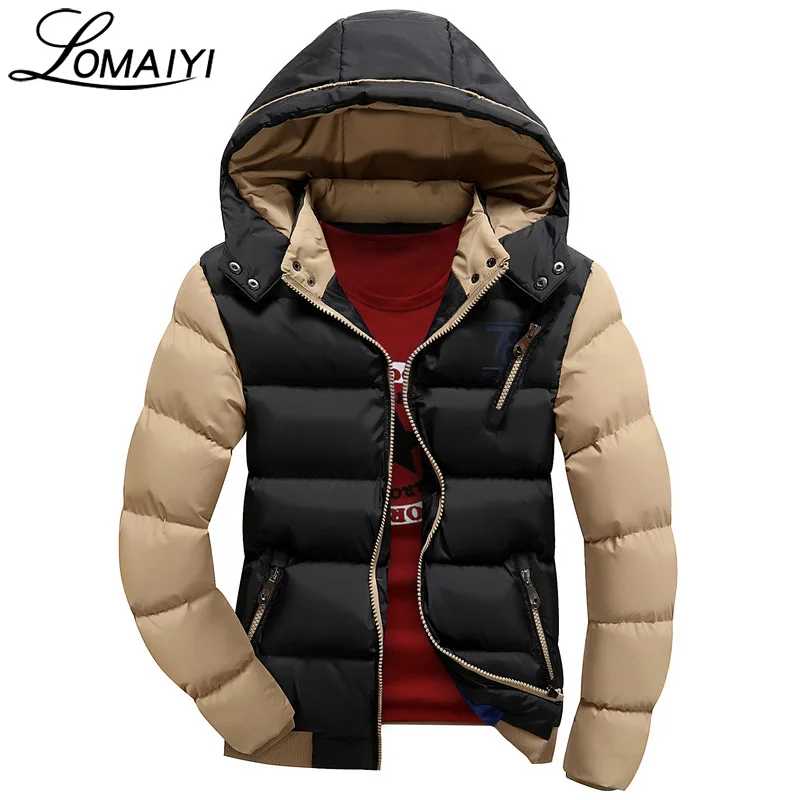 Lomaiyi 2017 зимняя стеганая куртка Для мужчин парка теплые толстые хлопковые пальто
