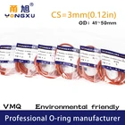 Уплотнительное кольцо из Красного силикона, толщина 3 мм, диаметр 414243454850*3 мм, 5 шт.лот