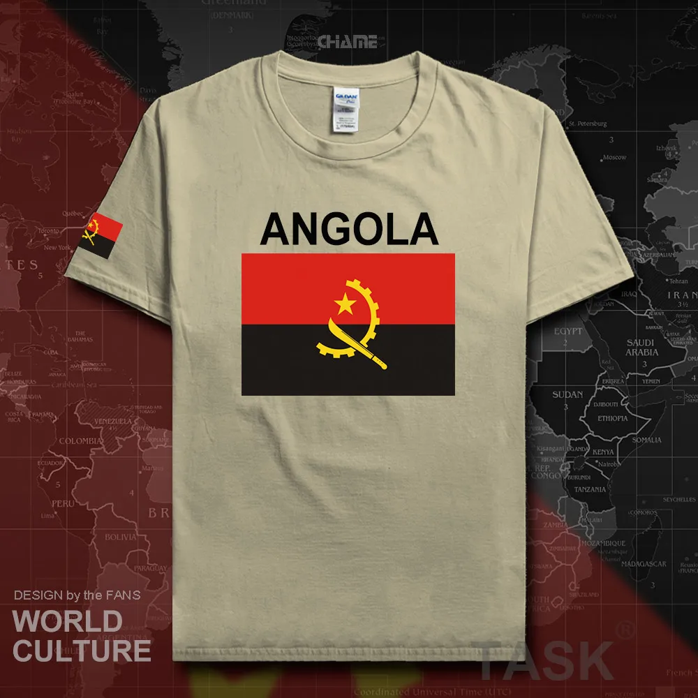 Ангольская Мужская футболка с изображением сборной Ангольской Республики 2017 из
