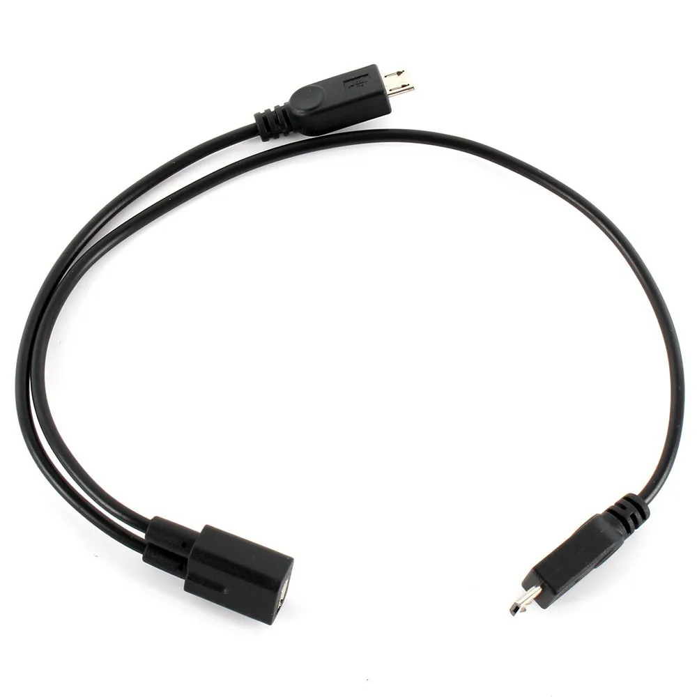 Micro USB 2,0 сплиттер Y 1 Женский до 2 со штепселем, для передачи данных и подзарядки удлинитель кабеля