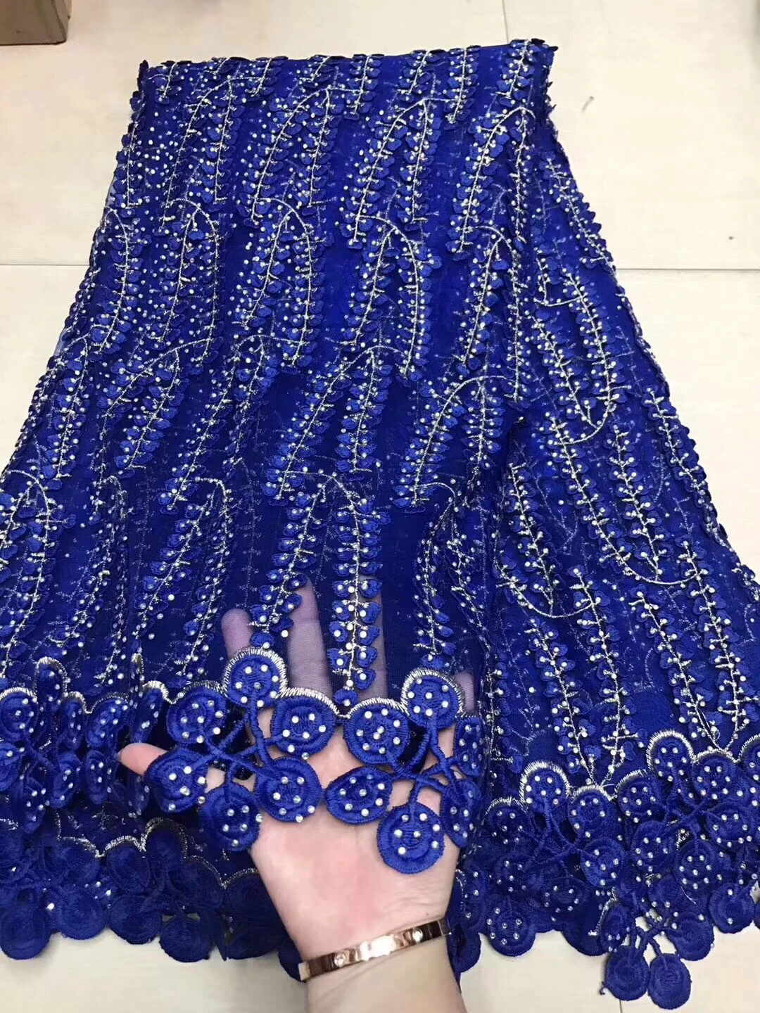 

African Tulle Lace Fabric 2018 African French Lace Fabric High Quality With Stones Nigerian Embroidery Tulle French Lace K-YY923